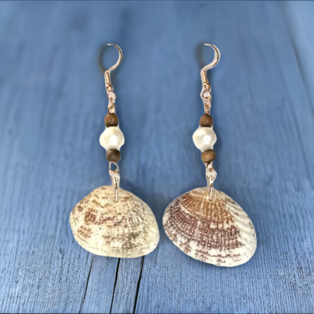 Beautiful Shell and Pearl Earrings